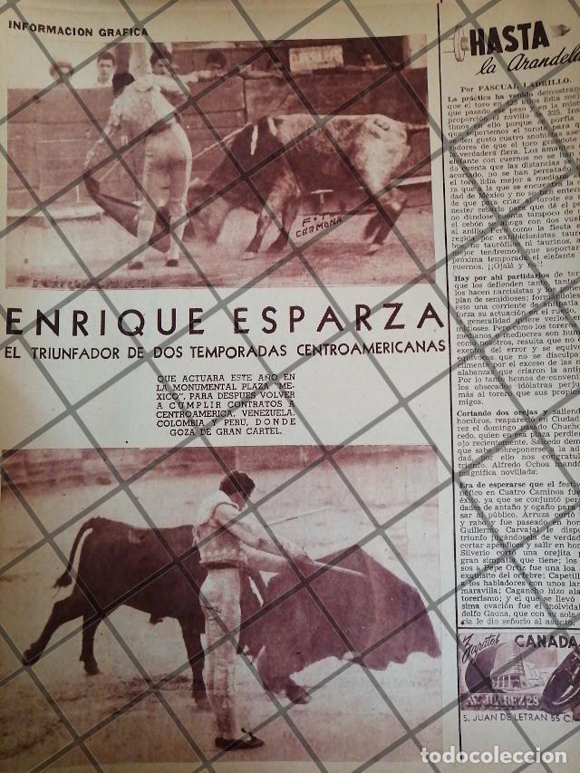 Colecionismo de cartazes: AFICHE ANTIGUO INICIOS DEL TORERO ENRIQUE ESPARZA. 1953