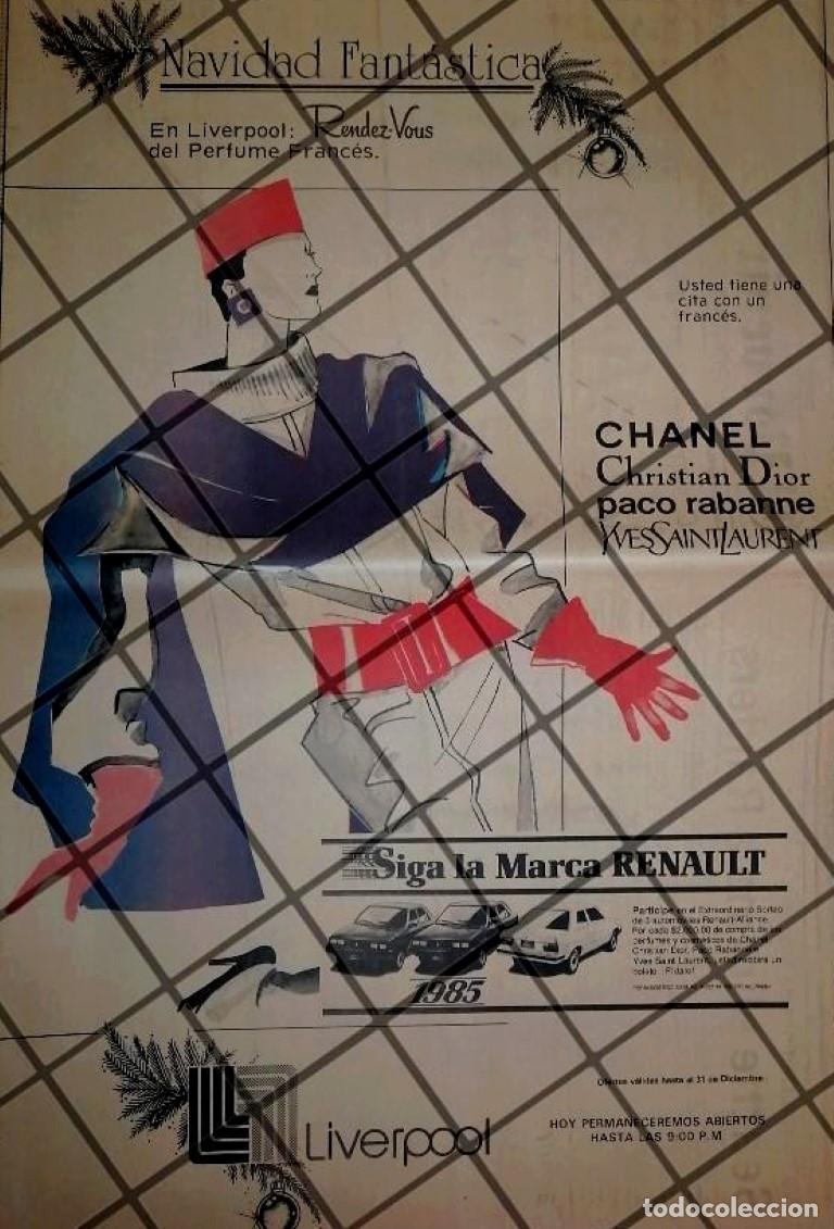 Colecionismo de cartazes: CARTEL PUBLICITARIO RETRO MONTERREY. TIENDAS LIVERPOOL 1984