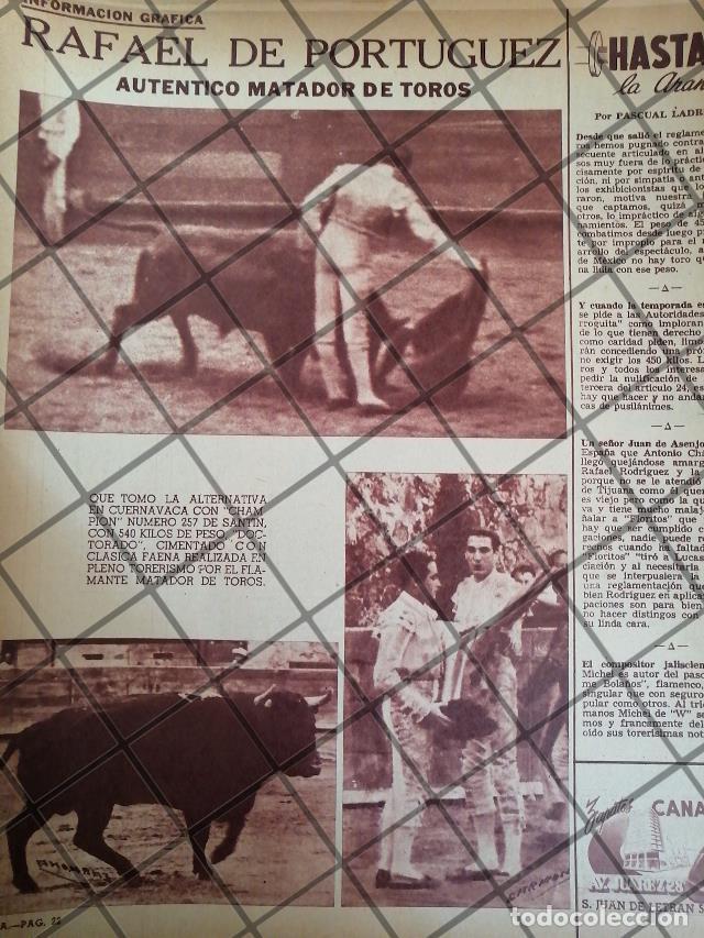 Colecionismo de cartazes: AFICHE ANTIGUO TORERO RAFAEL DE PORTUGUEZ TOMA ALTERNATIVA