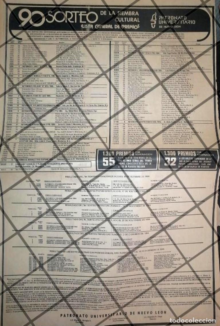 Coleccionismo de carteles: CARTEL PUBLICITARIO RETRO SORTEO DE LA SIEMBRA CULTURAL 1984