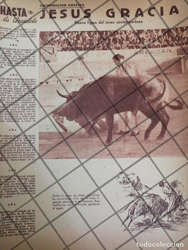 Coleccionismo de carteles: AFICHE ANTIGUO TORERO JESUS GRACIA PINA 1954 2