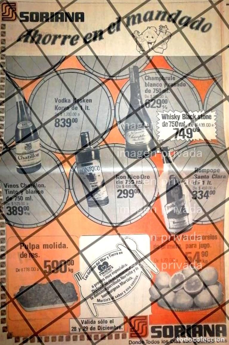 Coleccionismo de carteles: CARTEL PUBLICITARIO RETRO MONTERREY TIENDAS SORIANA 1984