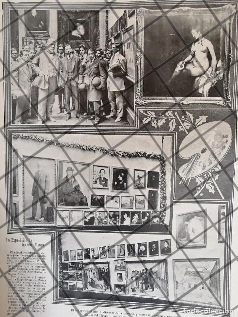 Coleccionismo de carteles: AFICHE ANTIGUO EXPONE EL PINTOR IGNACIO ROSAS 1911