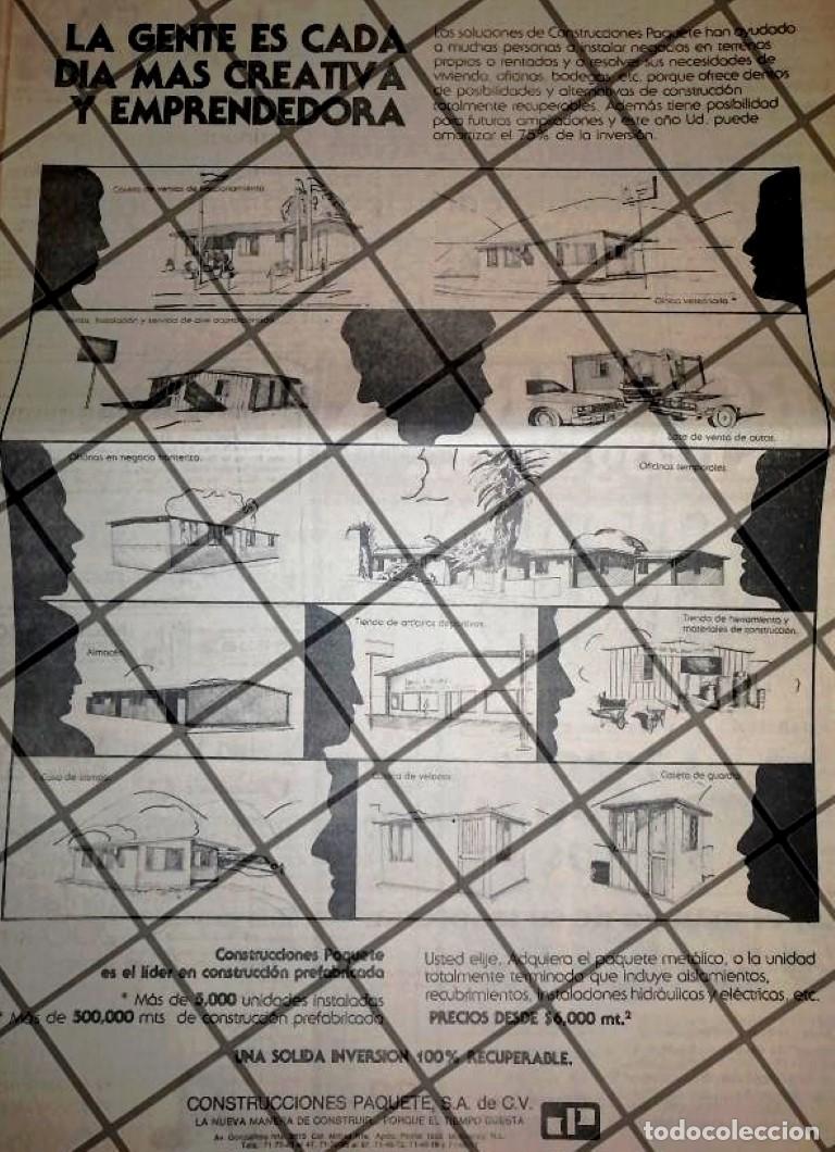 Coleccionismo de carteles: CARTEL PUBLICITARIO MONTERREY. CONSTRUCCIONES PAQUETE S.A 84