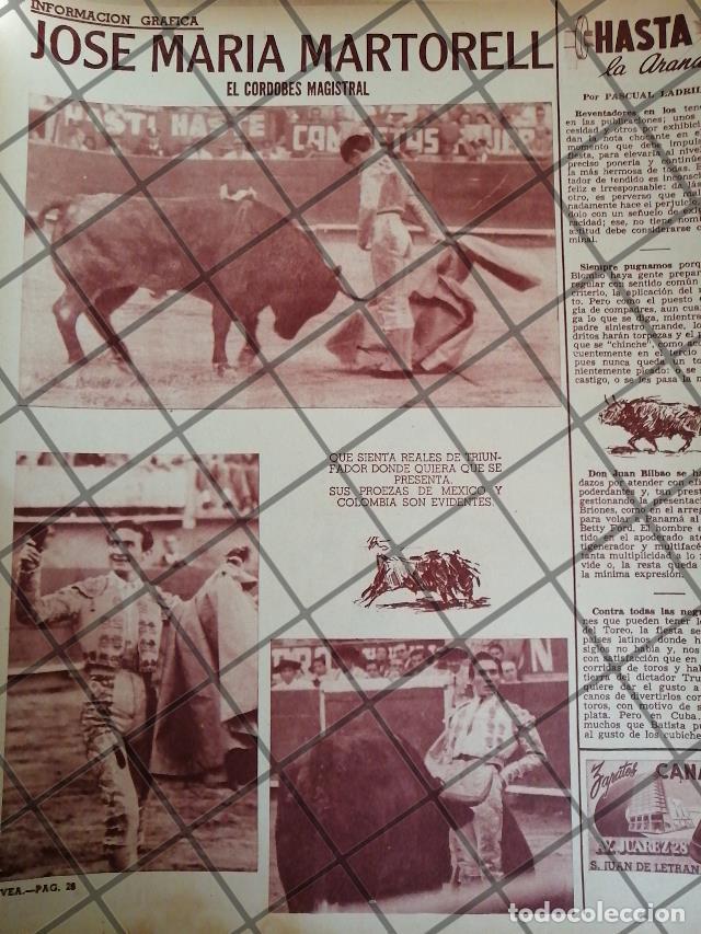 Coleccionismo de carteles: AFICHE ANTIGUO TORERO JOSE MARIA MARTORELL EN MEXICO 1954