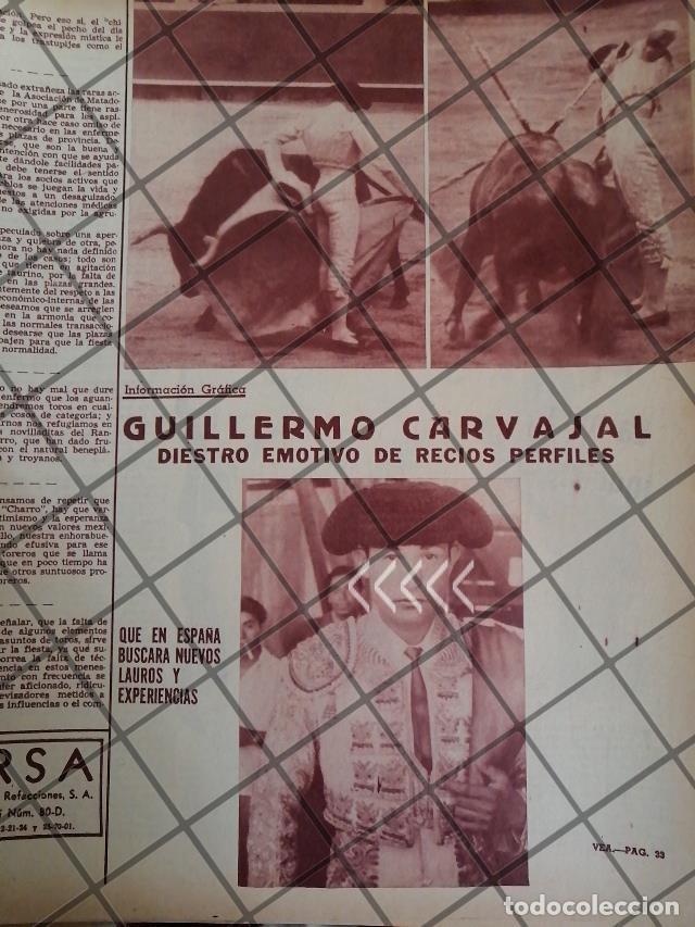 Coleccionismo de carteles: AFICHE ANTIGUO INICIOS DEL TORERO GUILLERMO CARVAJAL JR. 1953 2