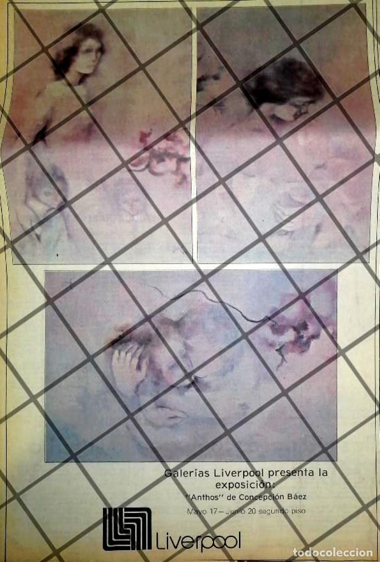 Coleccionismo de carteles: CARTEL PUBLICITARIO EXPOSICION DE CONCEPCION BAEZ. LIVERPOOL