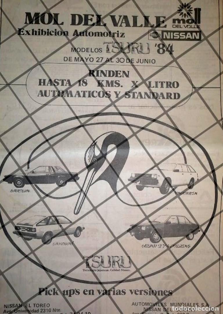 Coleccionismo de carteles: CARTEL PUBLICITARIO RETRO MONTERREY NISSAN MOLL DEL VALLE 84