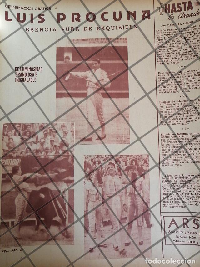 Coleccionismo de carteles: AFICHE ANTIGUO TORERO LUIS PROCUNA MONTES. 1950s 2