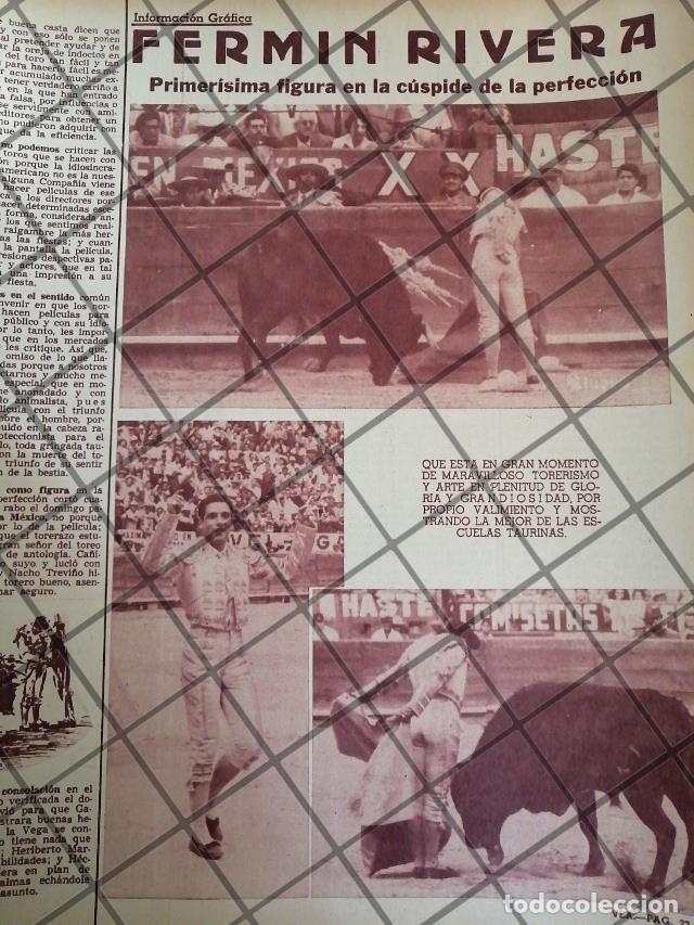 Coleccionismo de carteles: AFICHE ANTIGUO TORERO FERMIN RIVERA SR. 1954 4