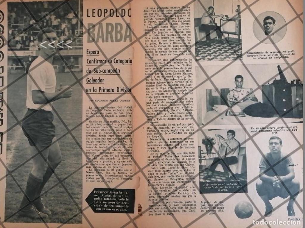 Sammeln von Plakaten: AFICHE RETRO FUTBOLISTA LEOPOLDO BARBA CORTES 1963