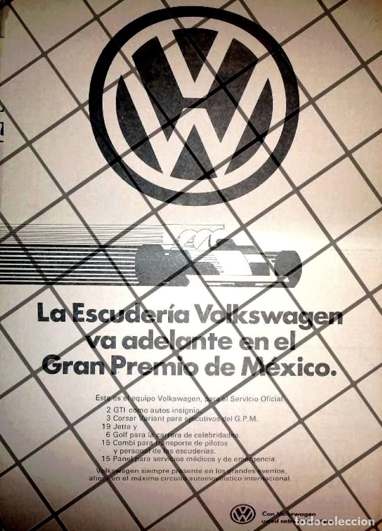Sammeln von Plakaten: CARTEL RETRO ESCUDERIA VOLKSWAGEN GRAN PREMIO DE MEXICO 1987