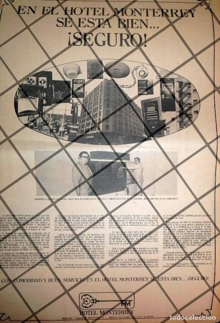 Sammeln von Plakaten: CARTEL PUBLICITARIO RETRO DE MONTERREY, HOTEL MONTERREY 1984