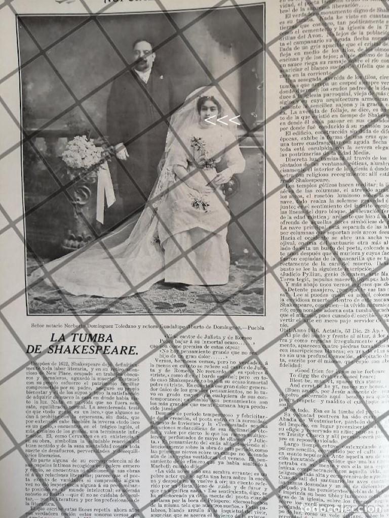 Sammeln von Plakaten: AFICHE ANTIGUO BODA. TOLEDANO ABURTO 1911 Y MAS NOTAS