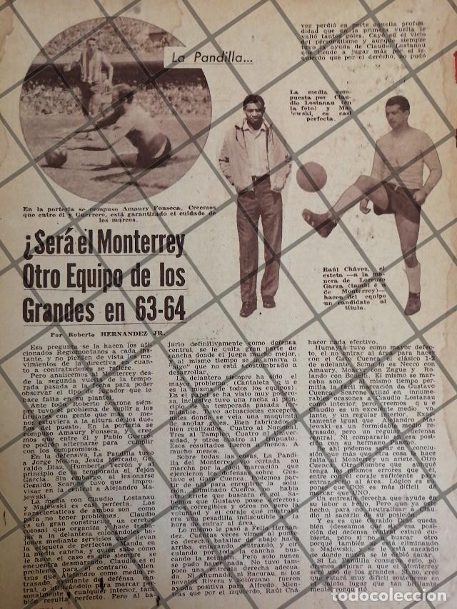 Sammeln von Plakaten: AFICHE RETRO LOS RAYADOS DE MONTERREY 1963 FUTBOL