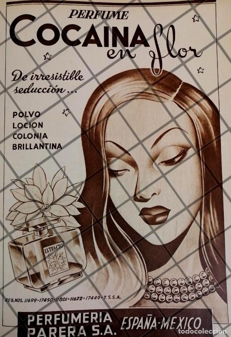 Sammeln von Plakaten: CARTEL PUBLICITARIO ANTIGUO PERFUME COCAINA EN FLOR 1948-4