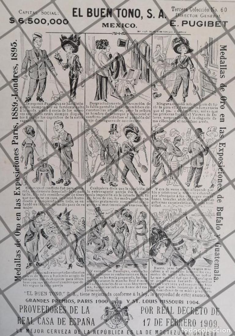 Sammeln von Plakaten: TIRA COMICA ANTIGUA CIGARRERA EL BUEN TONO 1911 /37