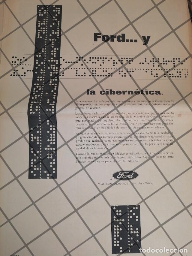 Coleccionismo de carteles: CARTEL PUBLICITARIO FORD IMPLEMENTA LA INFORMATICA 1967