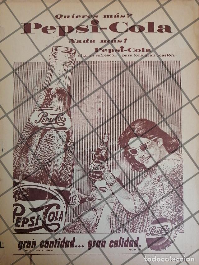 Coleccionismo de carteles: AFICHE PUBLICITARIO RETRO PEPSI COLA 1963 /75