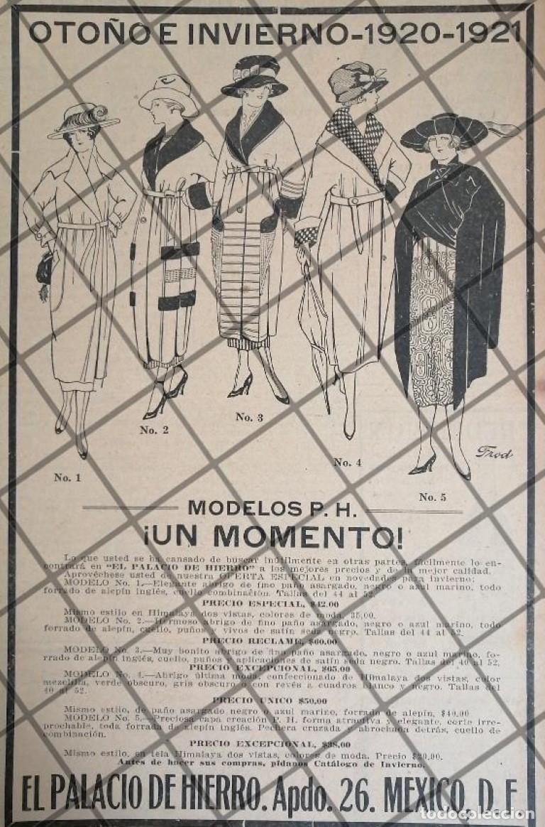 Coleccionismo de carteles: PUBLICIDAD ANTIGUA TIENDA EL PALACIO DE HIERRO 1920 /135