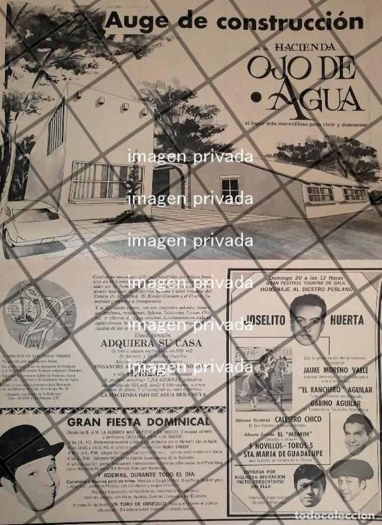 Coleccionismo de carteles: CARTEL PUBLICIDAD RETRO COLONIA HACIENDA OJO DE AGUA 1969