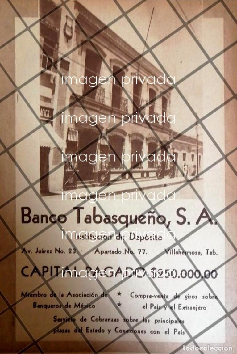 Poster collecting: PUBLICIDAD ANTIGUA BANCO TABASQUE&Ntilde;O S.A. 1943