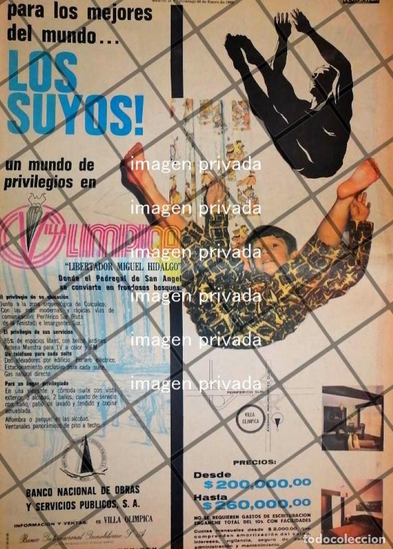 Poster collecting: PUBLICIDAD RETRO COLONIA VILLA OLIMPICA. 1969 4 T. POSTER