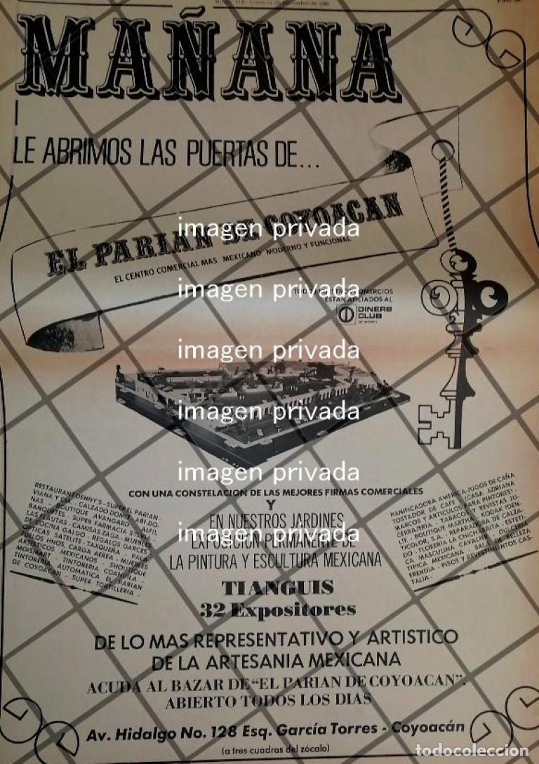 Poster collecting: PUBLICIDAD RETRO INAUGURAN EL PARIAN DE COYOACAN 1969 -2