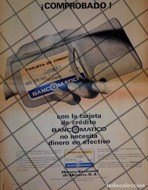 Poster collecting: PUBLICIDAD RETRO TARJETA BANCOMATICO BANAMEX 1969 /6