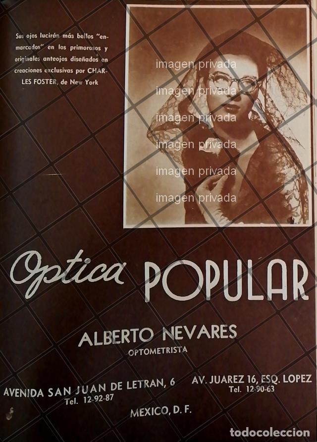 Poster collecting: CARTEL PUBLICITARIO OPTICA POPULAR. ALBERTO NEVARES 1948