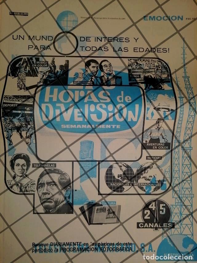 Poster collecting: PUBLICIDAD RETRO. TELESISTEMA MEXICANO 1967 (TELEVISA)