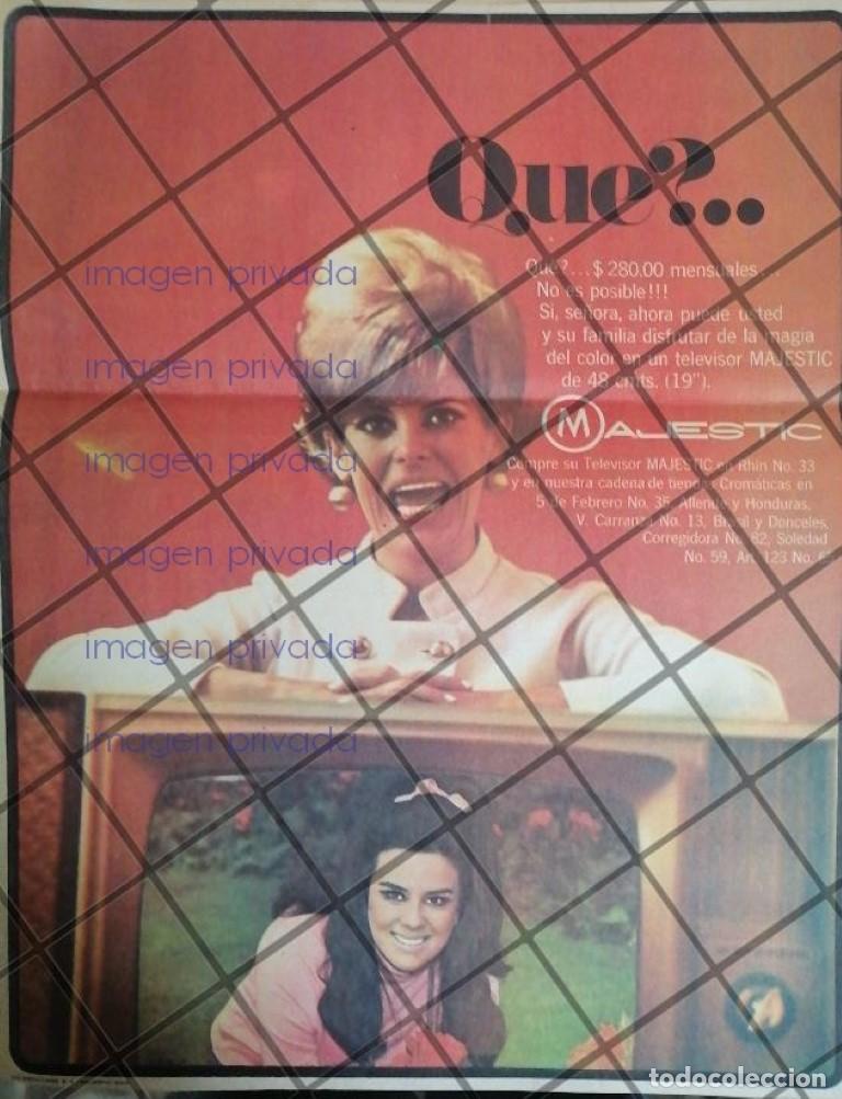 Poster collecting: CARTEL PUBLICITARIO TALINA FERNANDEZ Y TELEVISORES MAJESTIC