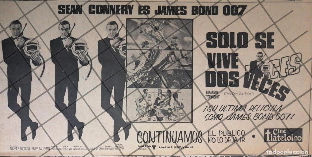 Colecionismo de cartazes: AFICHE PUBLICITARIO RETRO PELICULA. 007 SOLO SE VIVE 2 VECES