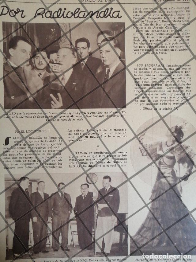 Sammeln von Plakaten: AFICHE RETRO RADIO DIFUSORA XEQ. INAUGURA NOTICIERO 1941