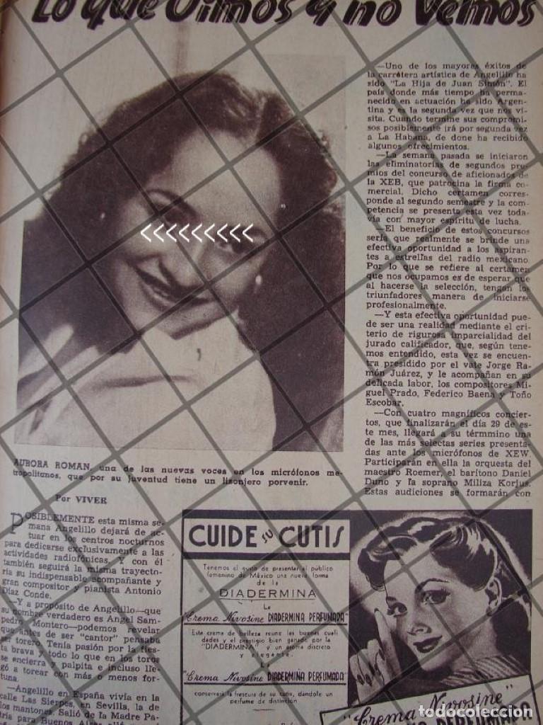 Sammeln von Plakaten: AFICHE RETRO CANTANTE AURORA ROMAN Y OTROS 1944