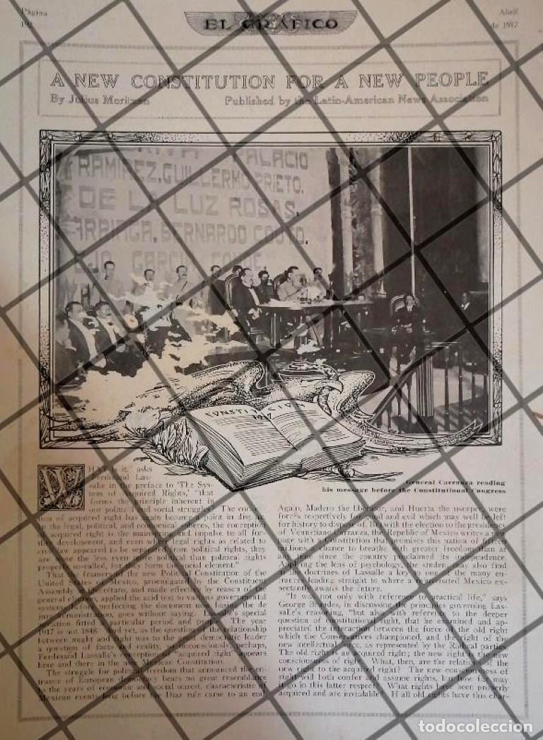 Sammeln von Plakaten: AFICHE ANTIGUO 1917 NACE NUEVA CONSTITUCION MEXICANA