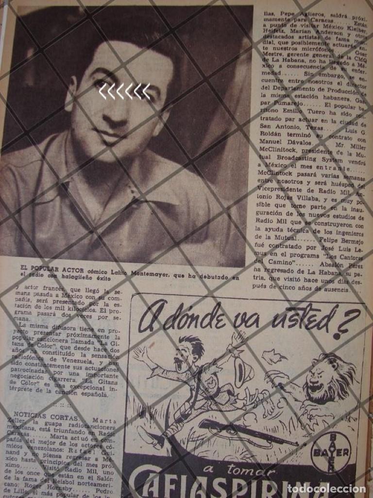 Sammeln von Plakaten: AFICHE RETRO DEBUTA ACTOR LOLITO MONTEMAYOR 1944 y MAS