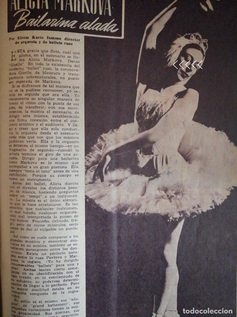 Sammeln von Plakaten: AFICHE RETRO LA BAILARINA ALICIA MARKOVA 1944