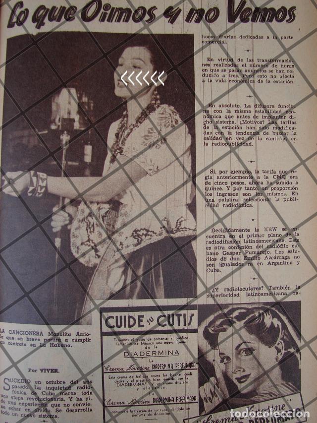 Sammeln von Plakaten: AFICHE RETRO CANTANTE MANOLITA ARRIOLA Y MAS 1944