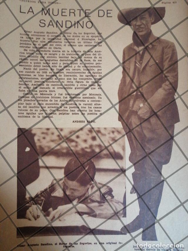 Sammeln von Plakaten: AFICHE ANTIGUO. LA MUERTE DE CESAR AUGUSTO SANDINO 1934