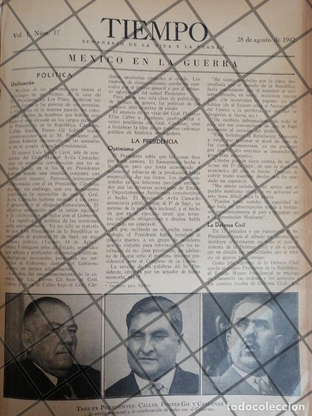 Sammeln von Plakaten: AFICHE RETRO 1942 MEXICO EN GUERRA, AVILA CAMACHO.