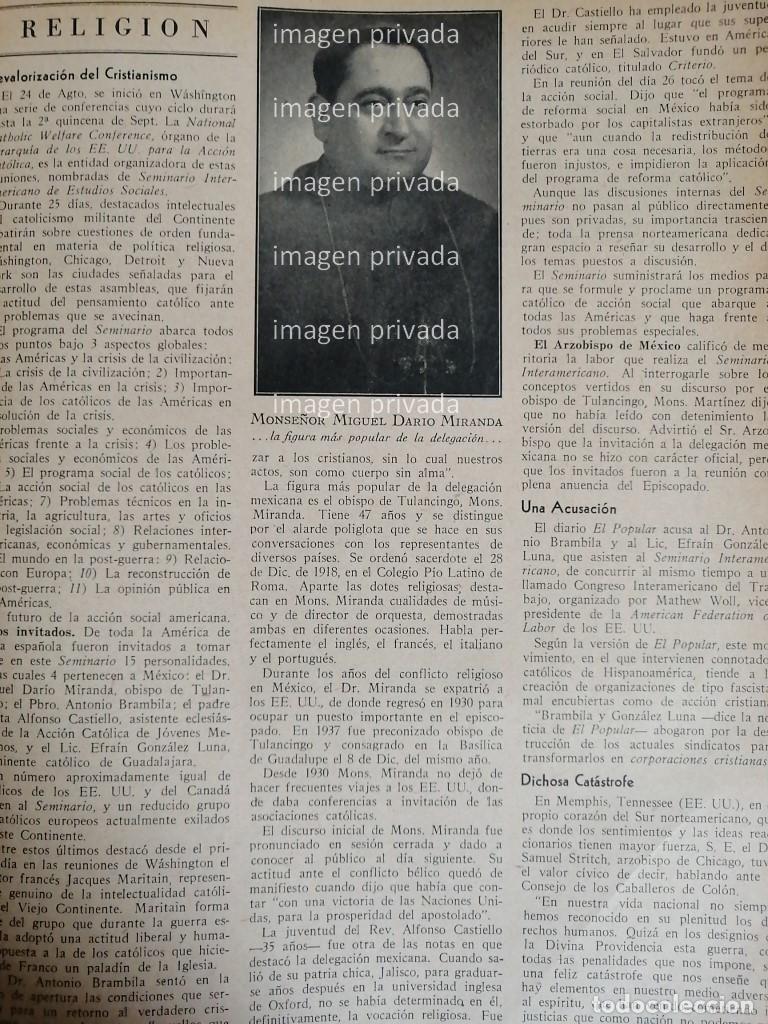 Sammeln von Plakaten: AFICHE RETRO MONSE&Ntilde;OR MIGUEL DARIO MIRANDA 1942