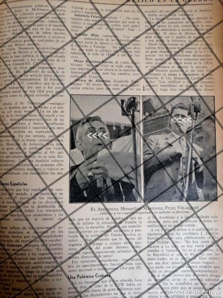 Sammeln von Plakaten: AFICHE RETRO FIDEL VELAZQUEZ CONTRA LA IGLESIA 1942