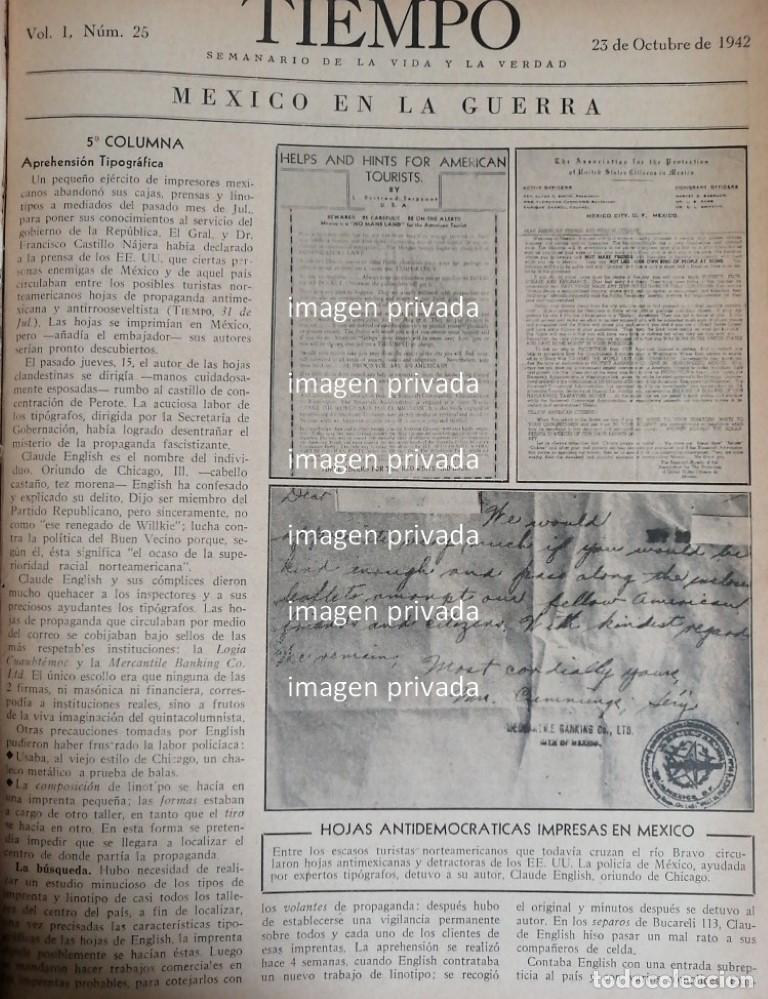 Sammeln von Plakaten: AFICHE RETRO. QUINTA COLUMNA DE U.S.A EN MEXICO 1942