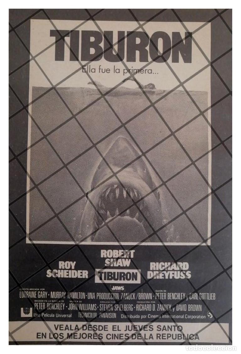 Sammeln von Plakaten: MINI AFICHE RETRO PELICULA. TIBURON. 1975
