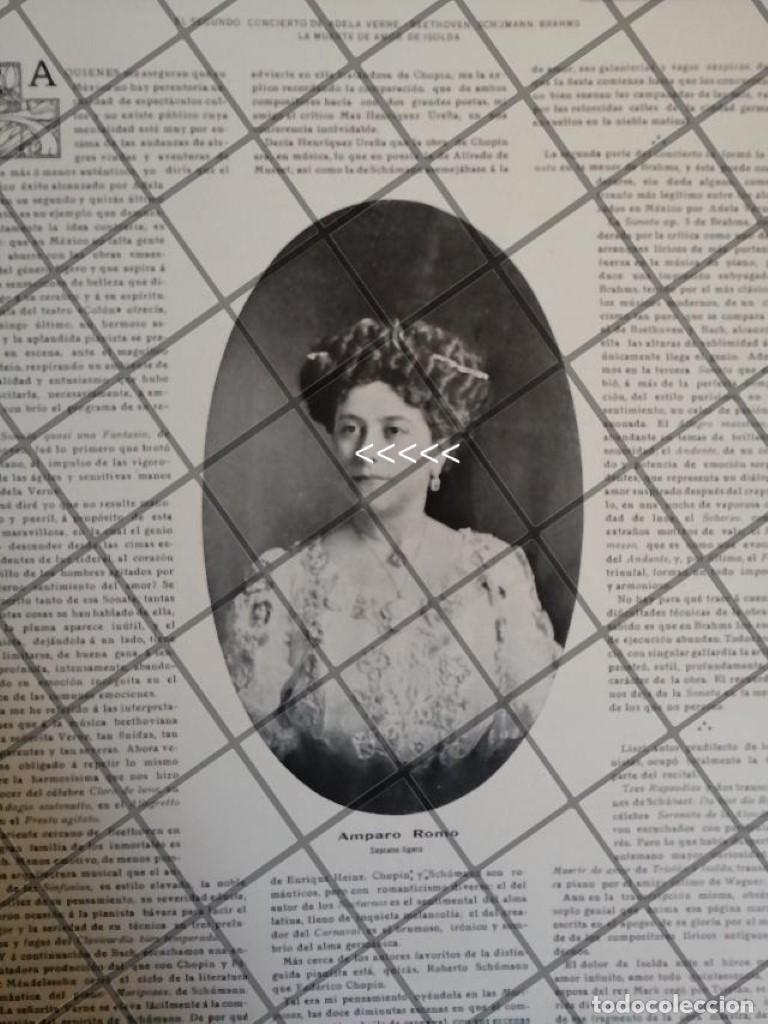Sammeln von Plakaten: AFICHE ANTIGUO LA SOPRANO, AMPARO ROMO EN MEXICO 1910