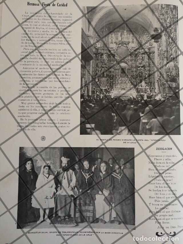 Sammeln von Plakaten: AFICHE ANTIGUO TEMPLO REGINA APOSTOLADO DE LA C. 1910