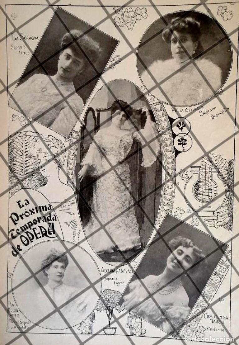 Poster collecting: AFICHE ANTIGUO ACTRICES DE LA TEMPORADA DE OPERA 1906