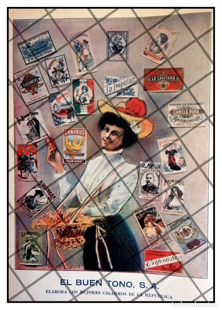 Poster collecting: PUBLICIDAD ANTIGUA CIGARROS EL BUEN TONO 1906 /RARO