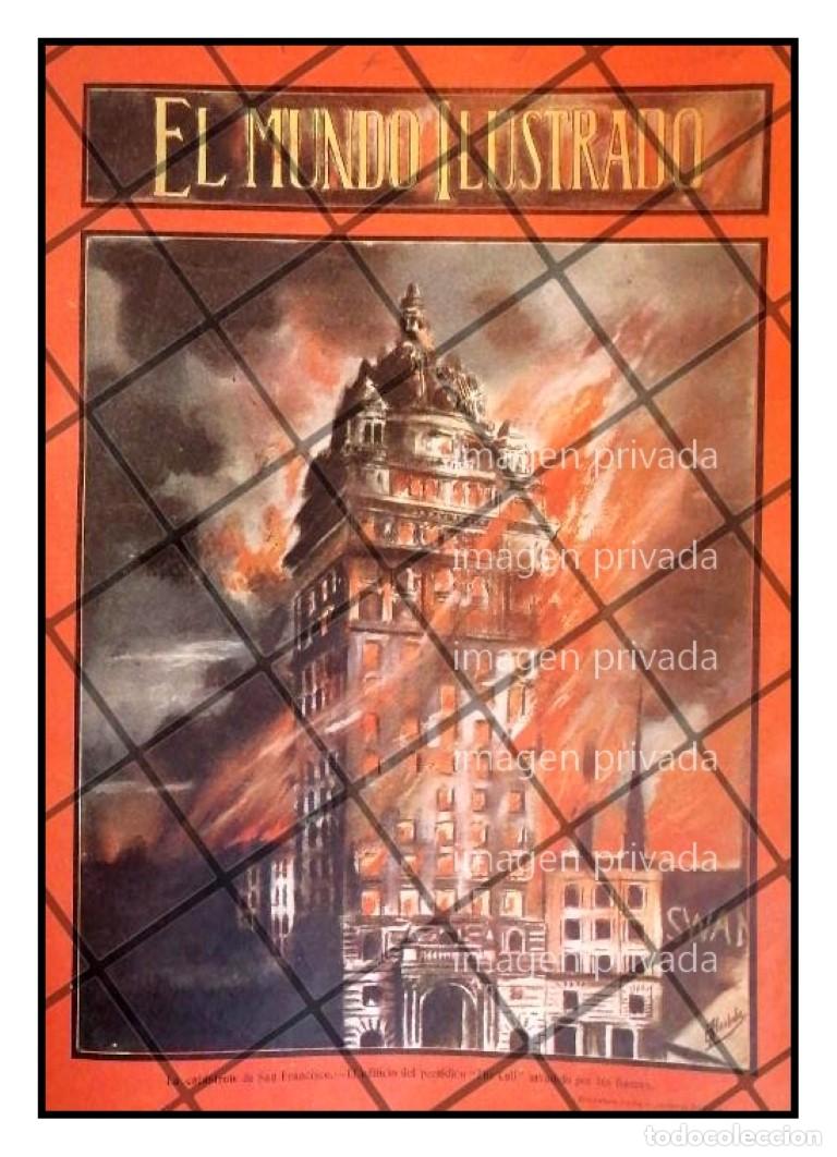 Poster collecting: PORTADA ANTIGUA INCENDIO DE SAN FRANCISCO 1906 CARLOS ALCALDE